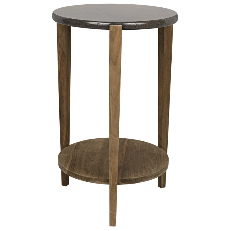 Noir Granite End Table With storage Perigold